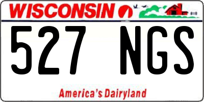WI license plate 527NGS