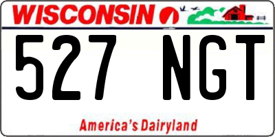WI license plate 527NGT
