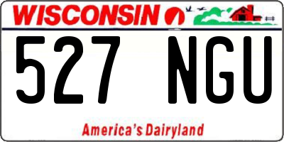 WI license plate 527NGU