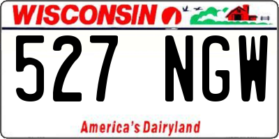 WI license plate 527NGW