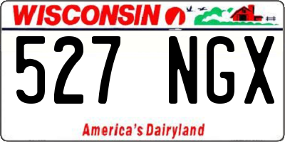 WI license plate 527NGX