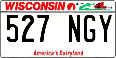WI license plate 527NGY