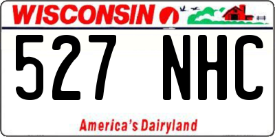 WI license plate 527NHC