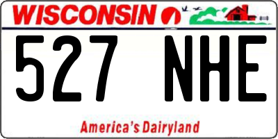 WI license plate 527NHE