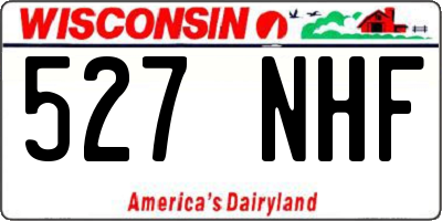 WI license plate 527NHF