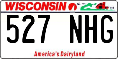 WI license plate 527NHG
