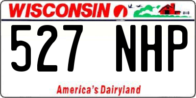 WI license plate 527NHP