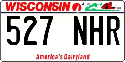 WI license plate 527NHR