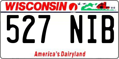 WI license plate 527NIB