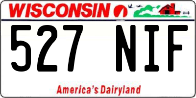 WI license plate 527NIF