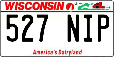 WI license plate 527NIP