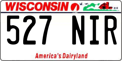 WI license plate 527NIR