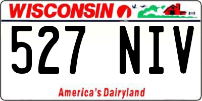 WI license plate 527NIV