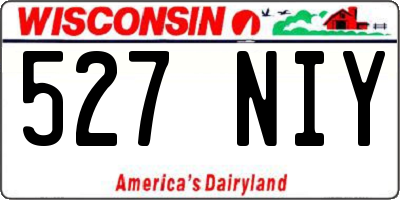 WI license plate 527NIY