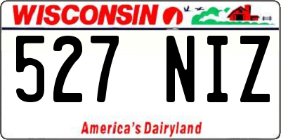 WI license plate 527NIZ