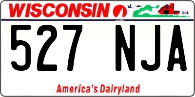 WI license plate 527NJA