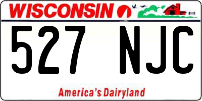 WI license plate 527NJC