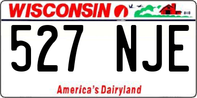 WI license plate 527NJE