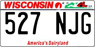 WI license plate 527NJG