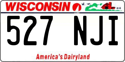 WI license plate 527NJI