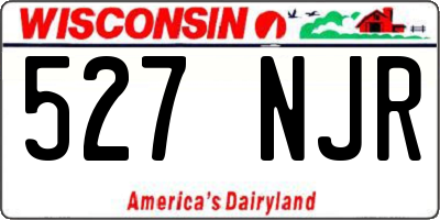 WI license plate 527NJR