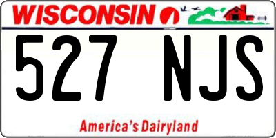 WI license plate 527NJS