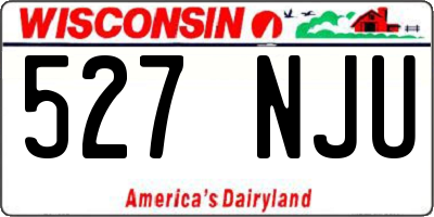 WI license plate 527NJU