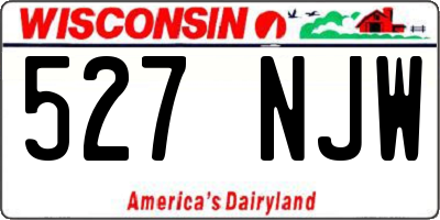 WI license plate 527NJW