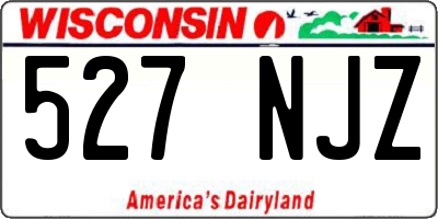 WI license plate 527NJZ