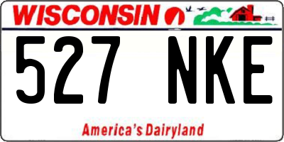 WI license plate 527NKE