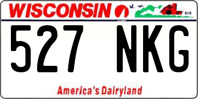 WI license plate 527NKG