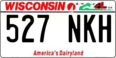 WI license plate 527NKH
