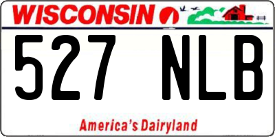 WI license plate 527NLB