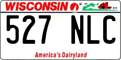 WI license plate 527NLC