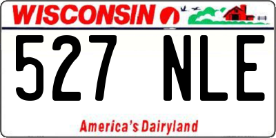 WI license plate 527NLE