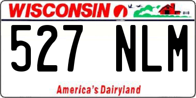 WI license plate 527NLM