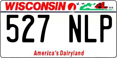 WI license plate 527NLP