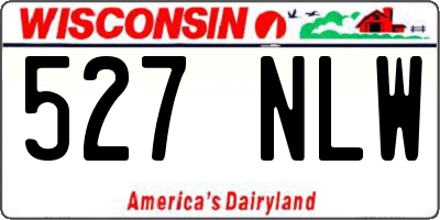 WI license plate 527NLW