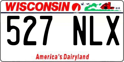 WI license plate 527NLX