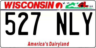WI license plate 527NLY