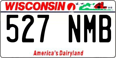 WI license plate 527NMB