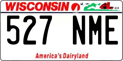 WI license plate 527NME