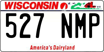 WI license plate 527NMP