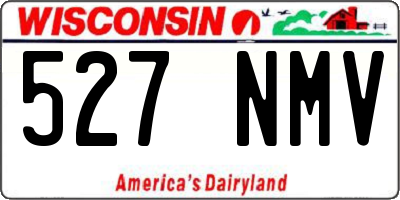 WI license plate 527NMV