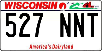 WI license plate 527NNT