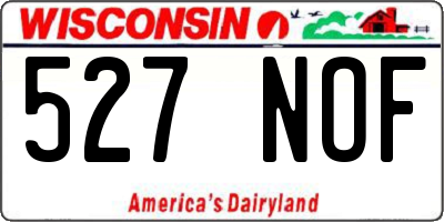 WI license plate 527NOF