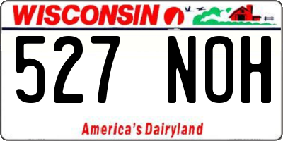 WI license plate 527NOH