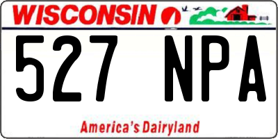 WI license plate 527NPA