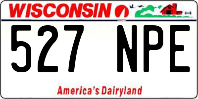 WI license plate 527NPE