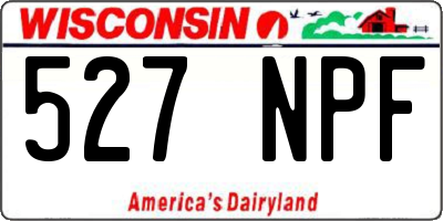 WI license plate 527NPF